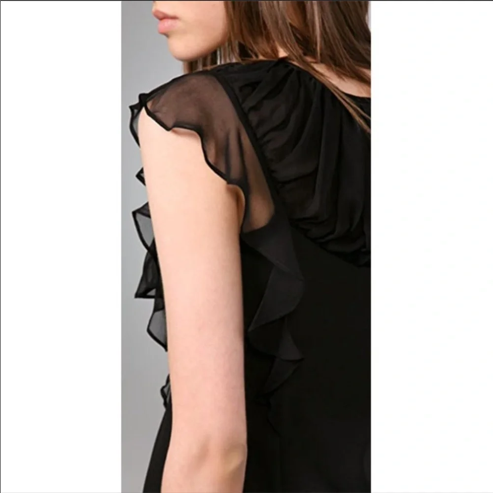 Black Halo Ruffle Blouse - Picture 2 of 8